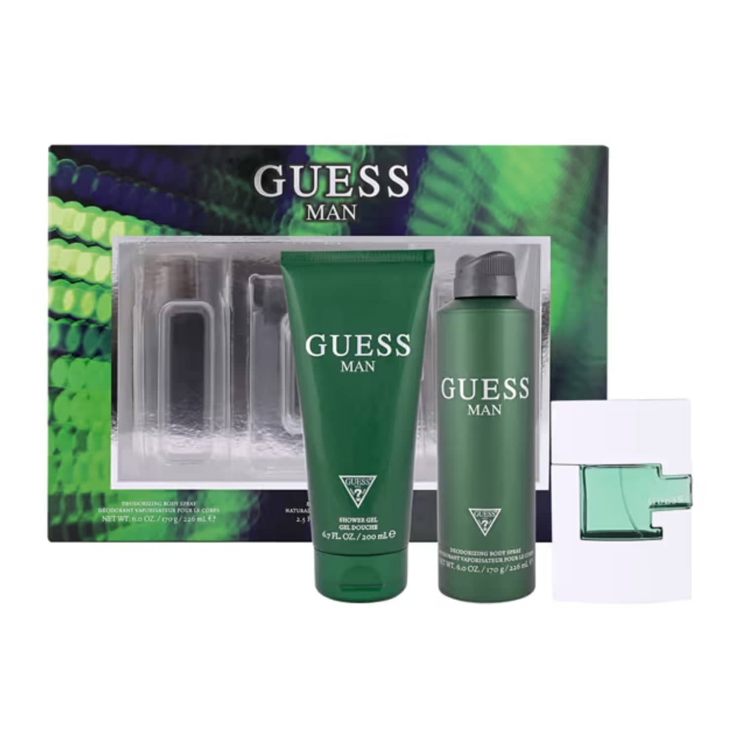Guess Eau De Toilette + Shower Gel + Body Spray Man Set For Him (Gift Set)