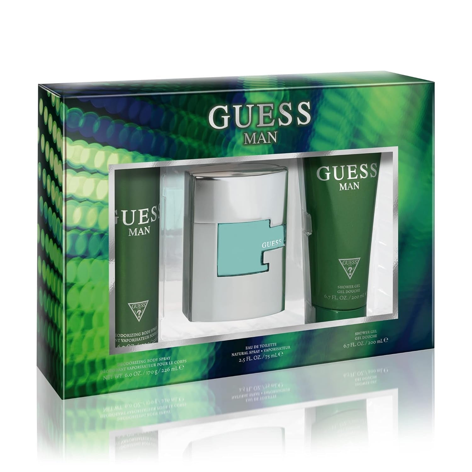 Guess Eau De Toilette + Shower Gel + Body Spray Man Set For Him (Gift Set)