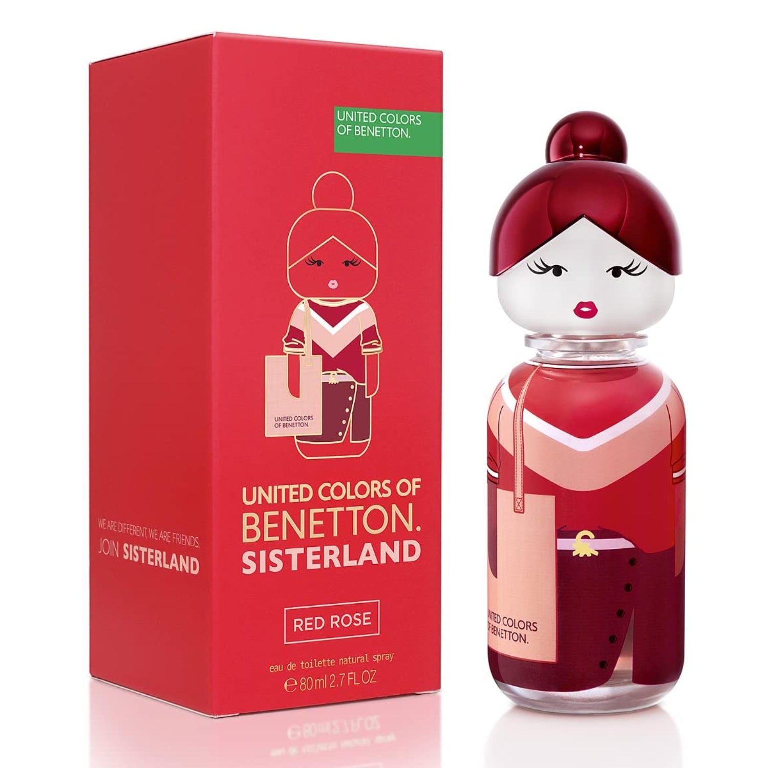 United Colors of Benetton Sisterland Red Rose Eau De Toilette For Women – 80ml