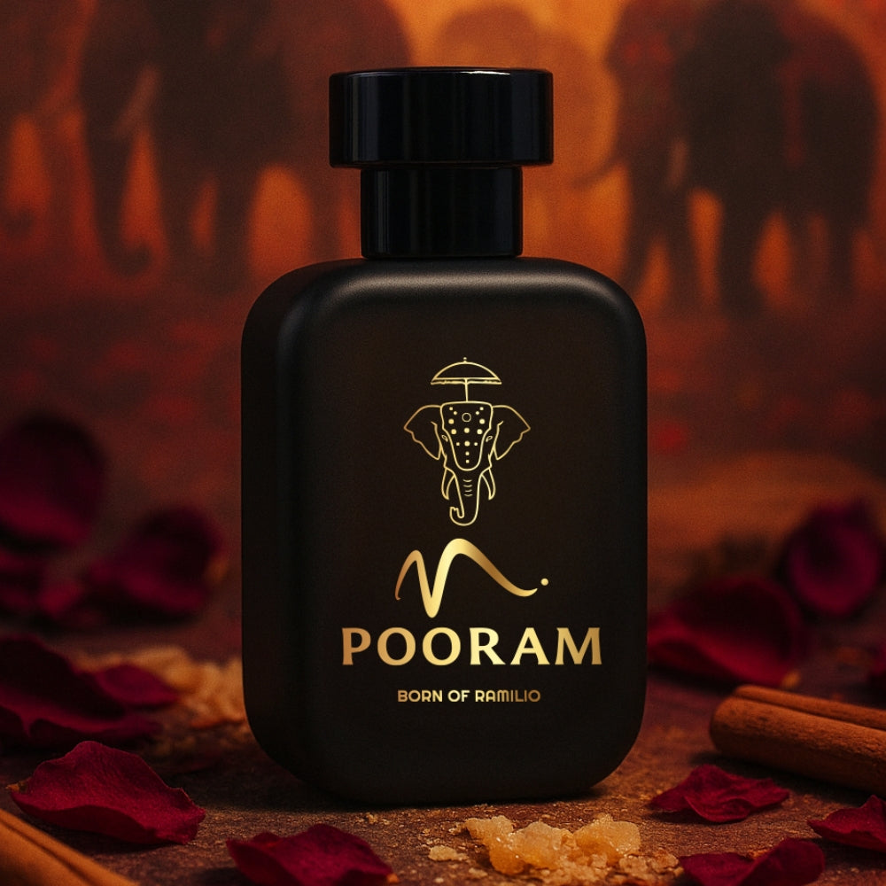 Pooram Extrait De Parfum – Bold Luxury Fragrance Inspired by Thrissur Pooram | By Ramilio