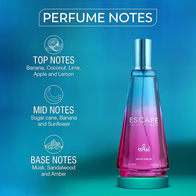 Coral Escape Pour Femme Eau de Parfum for Women – 100ml