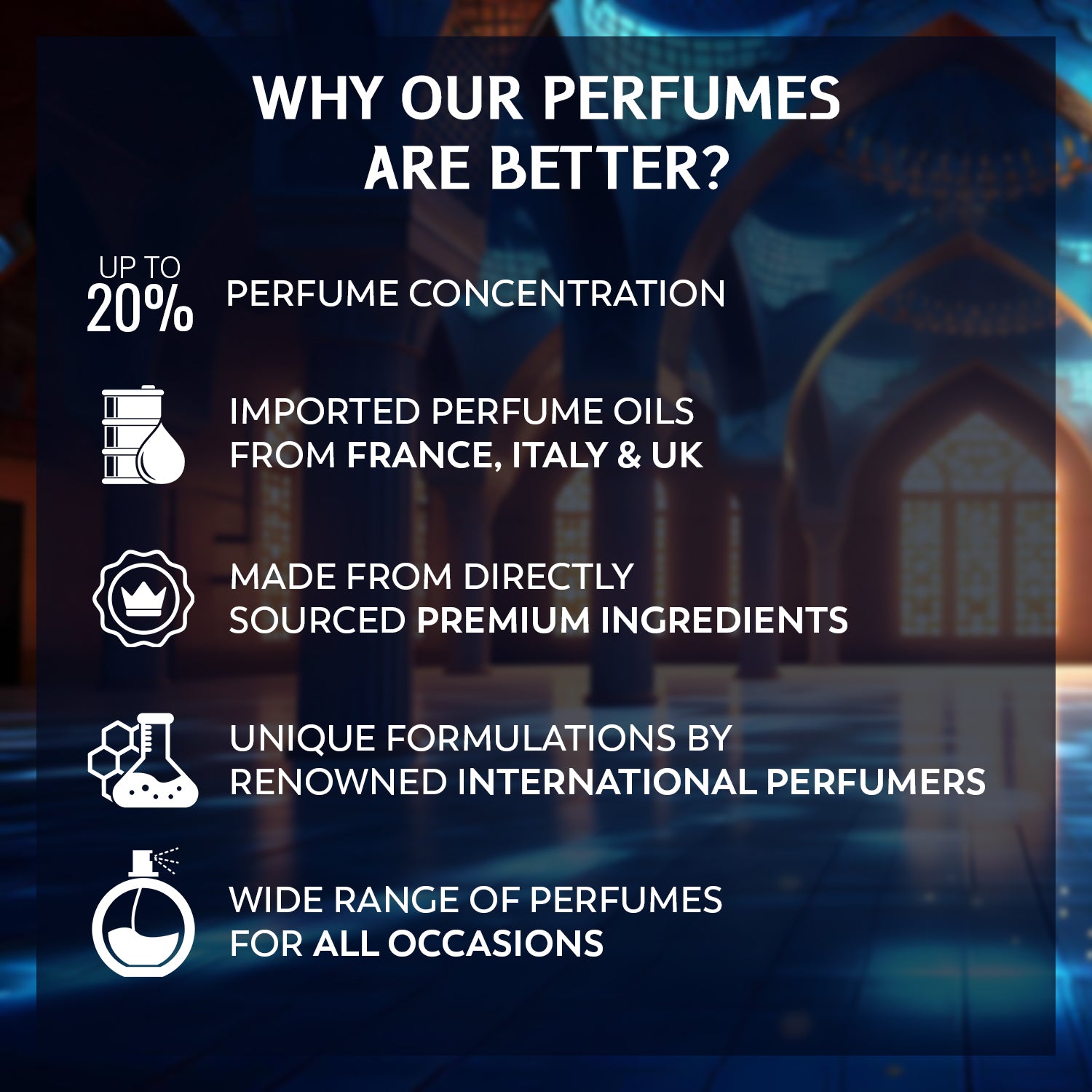 Middle East Arabian Flame Extrait de Parfum for Unisex – 80 ml