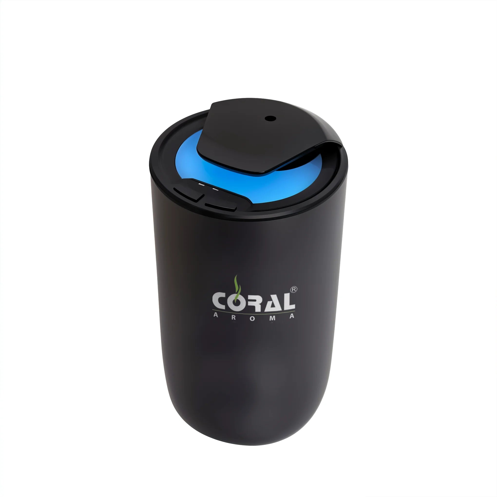 Coral Aroma Go Car Diffuser Black – Smart Auto Sensor, Rechargeable, Adjustable Fragrance, LED Light, USB-C, Portable Air Freshener