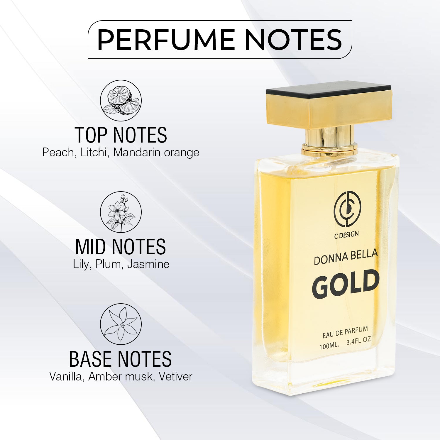 Donna Bella Gold Eau de Parfum for Women – 100ml