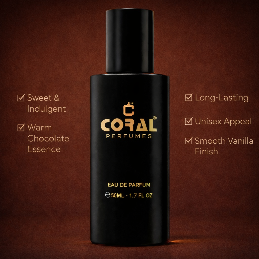 Chocolate Musk Perfume For Unisex – 50ml | Warm Sweet Cocoa & Vanilla Fragrance | Long-Lasting Gourmand Scent